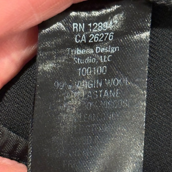 Nili Lotan Black Dress Pants Straight-Leg Trousers Virgin Wool size 8 EUC - Picture 5 of 7